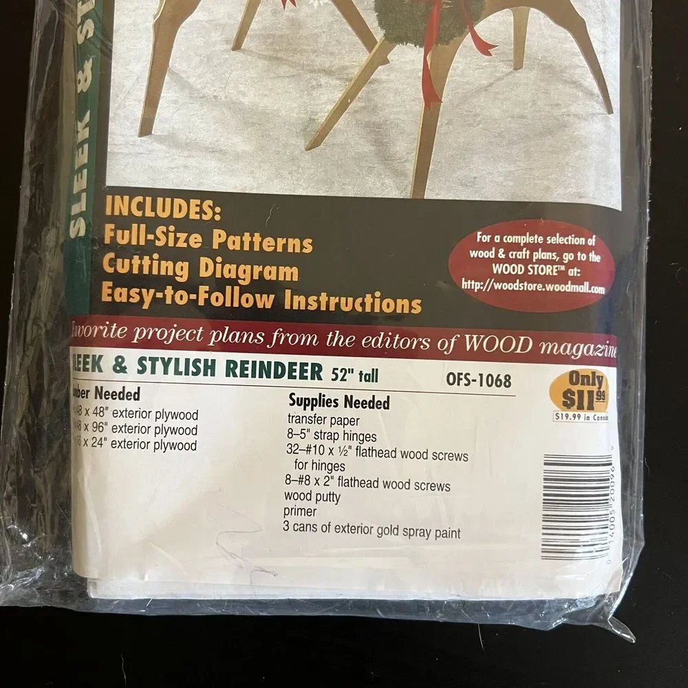 Better Homes and‎ Gardens Wood & Craft Plan Reindeer Snowman Patterns Christmas
